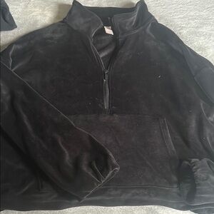 Men's Black Half-Zip Sweater